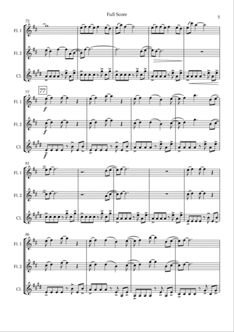 Without You Without You Woodwind Trio scores gallery preview page 5