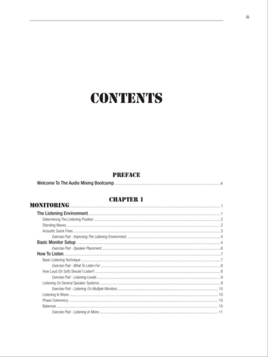 Audio Mixing Boot Camp Textbook scores gallery preview page 12