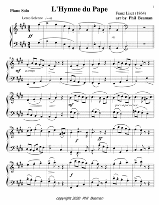 L'Hymne du Pape-Liszt-piano solo
