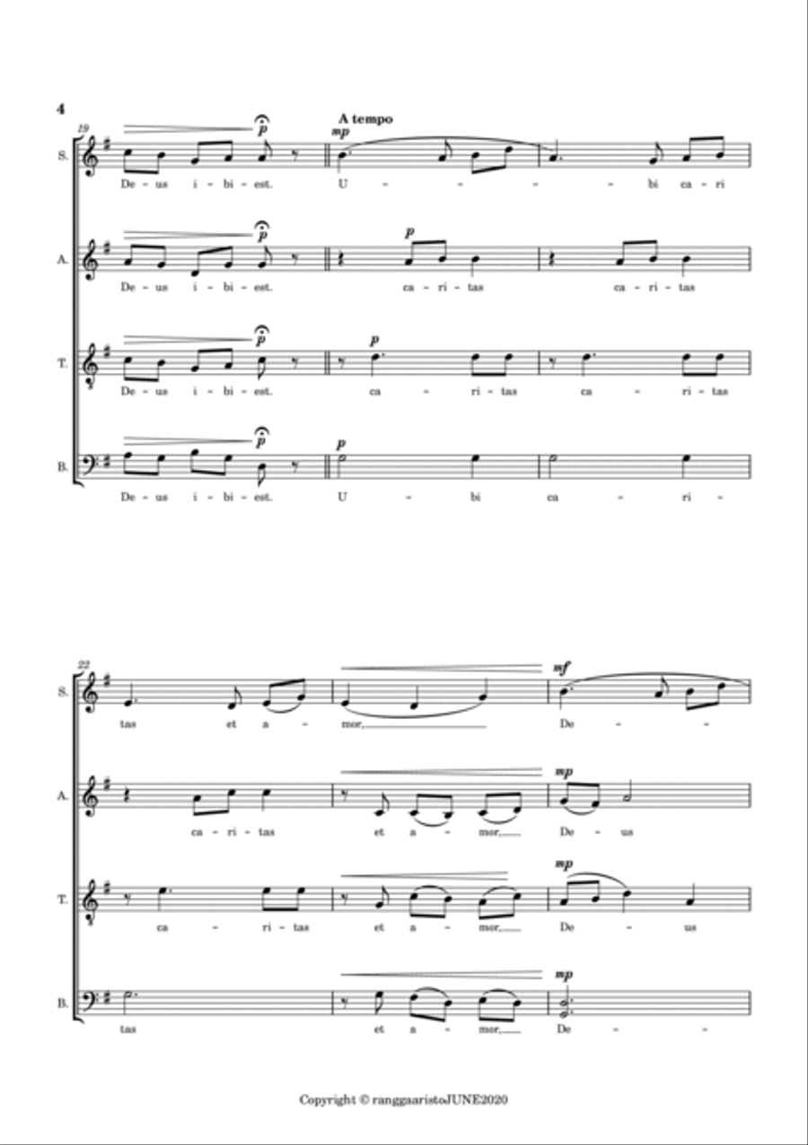Ubi Caritas Et Amor Divisi scores gallery preview page 4