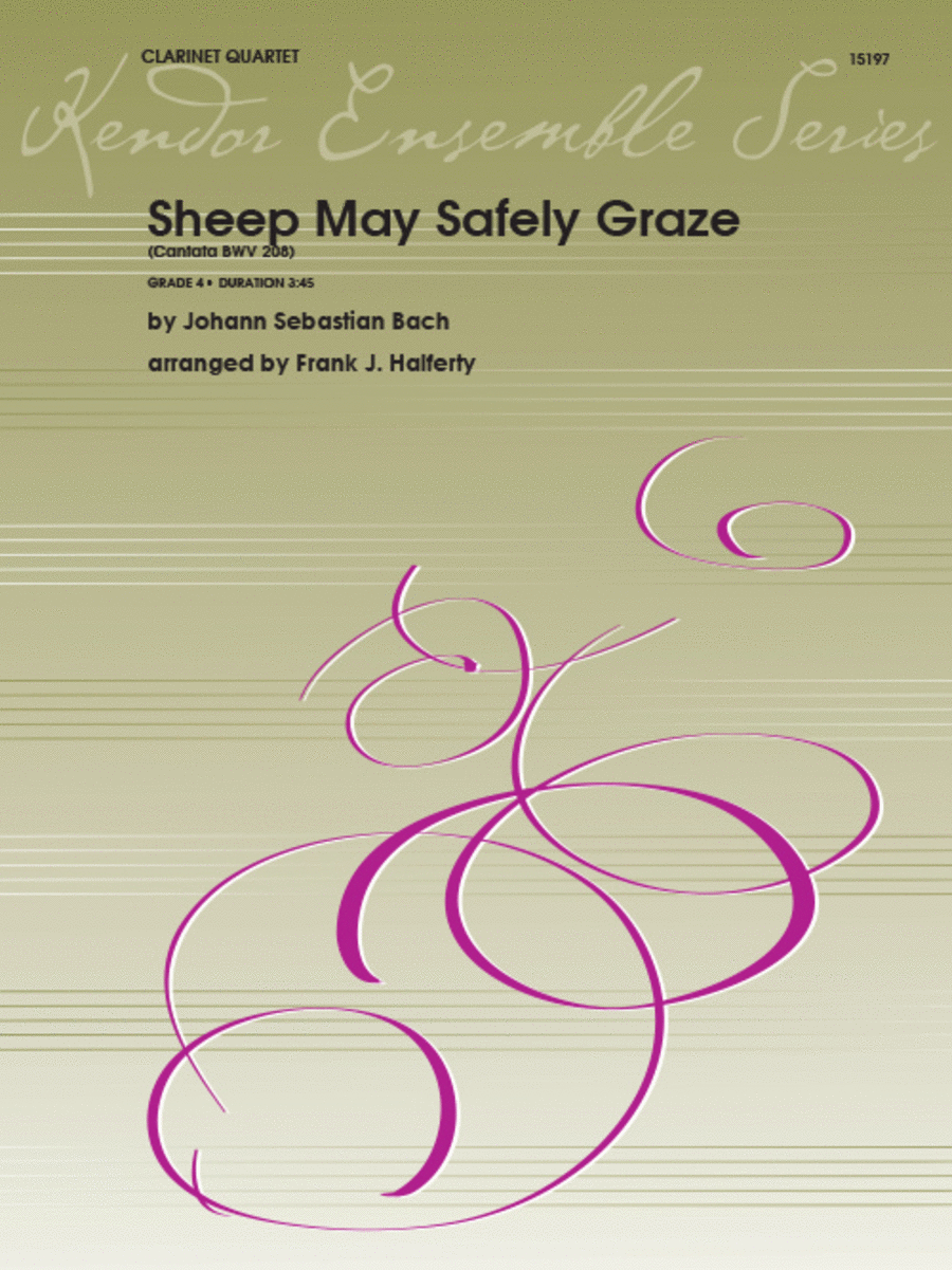 Sheep May Safely Graze (Cantata BWV 208) Clarinet Quartet scores gallery preview page 1