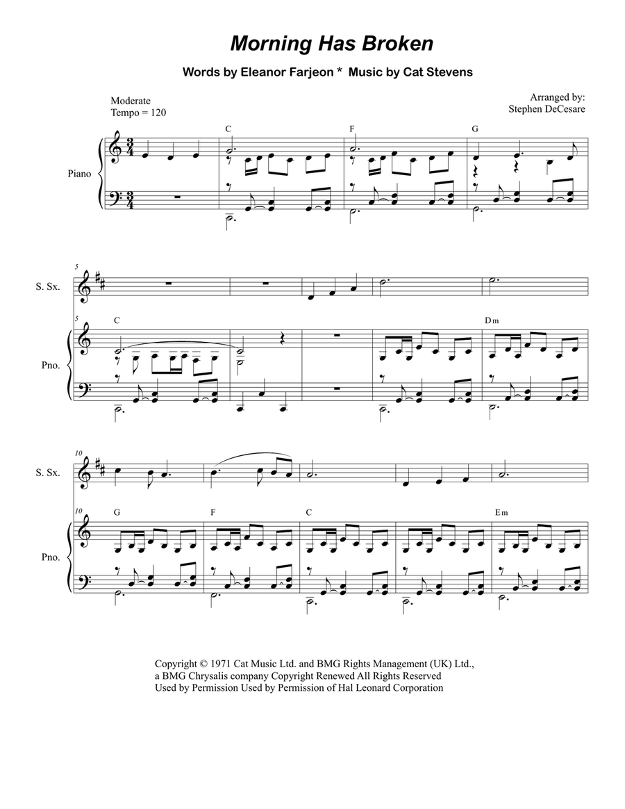 Morning Has Broken Morning Has Broken Woodwind Duet scores gallery preview page 1