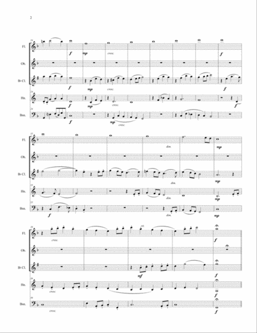 Giles Farnaby Suite 2 for Woodwind Quintet Giles Farnaby Suite 2 for Woodwind Quintet Woodwind Quintet scores gallery preview page 4