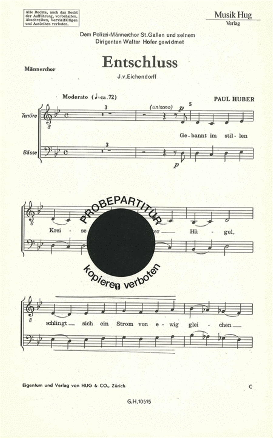 Entschluss Choir scores gallery preview page 1