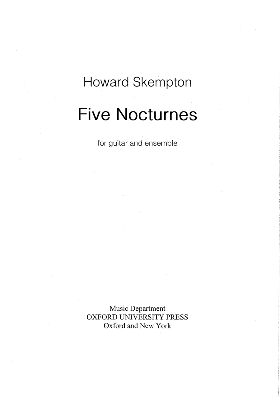 Five Nocturnes Guitar Ensemble scores gallery preview page 1