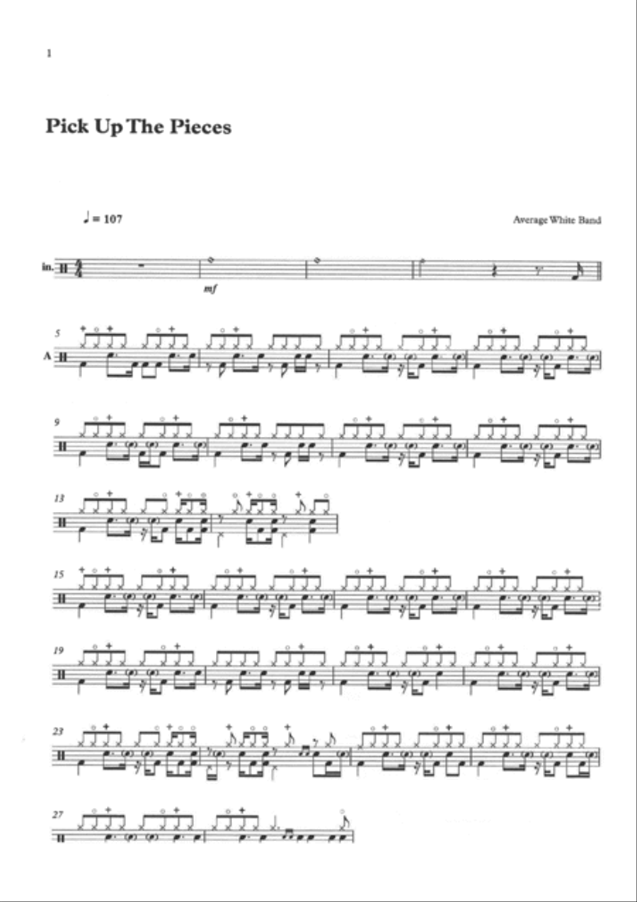 Pick up the Pieses Drum Set scores gallery preview page 1
