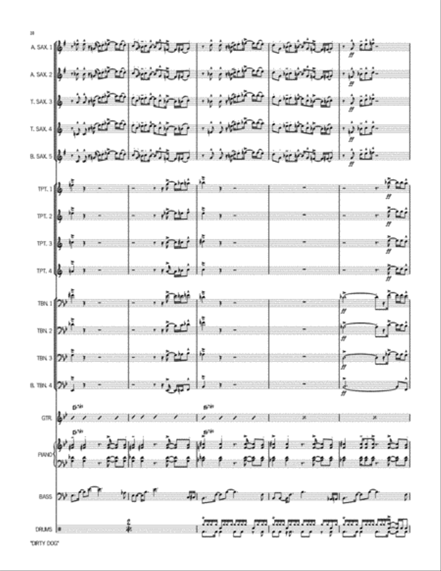 Dirty Dog Jazz Ensemble scores gallery preview page 21