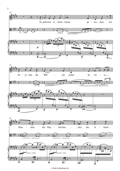 Two Songs for Voice, Viola and Piano, Op. 91