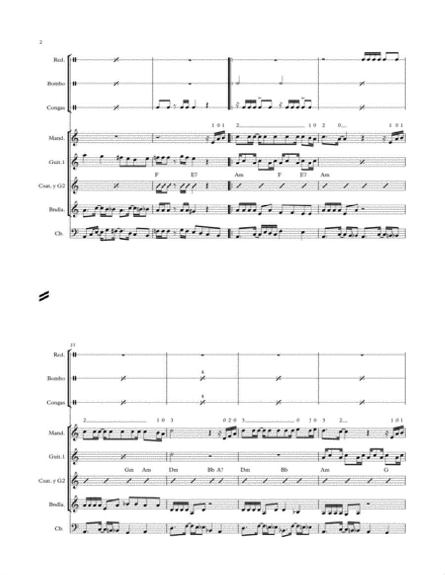 Moliendo Café para Orquesta típica venezolana Small Ensemble scores gallery preview page 2