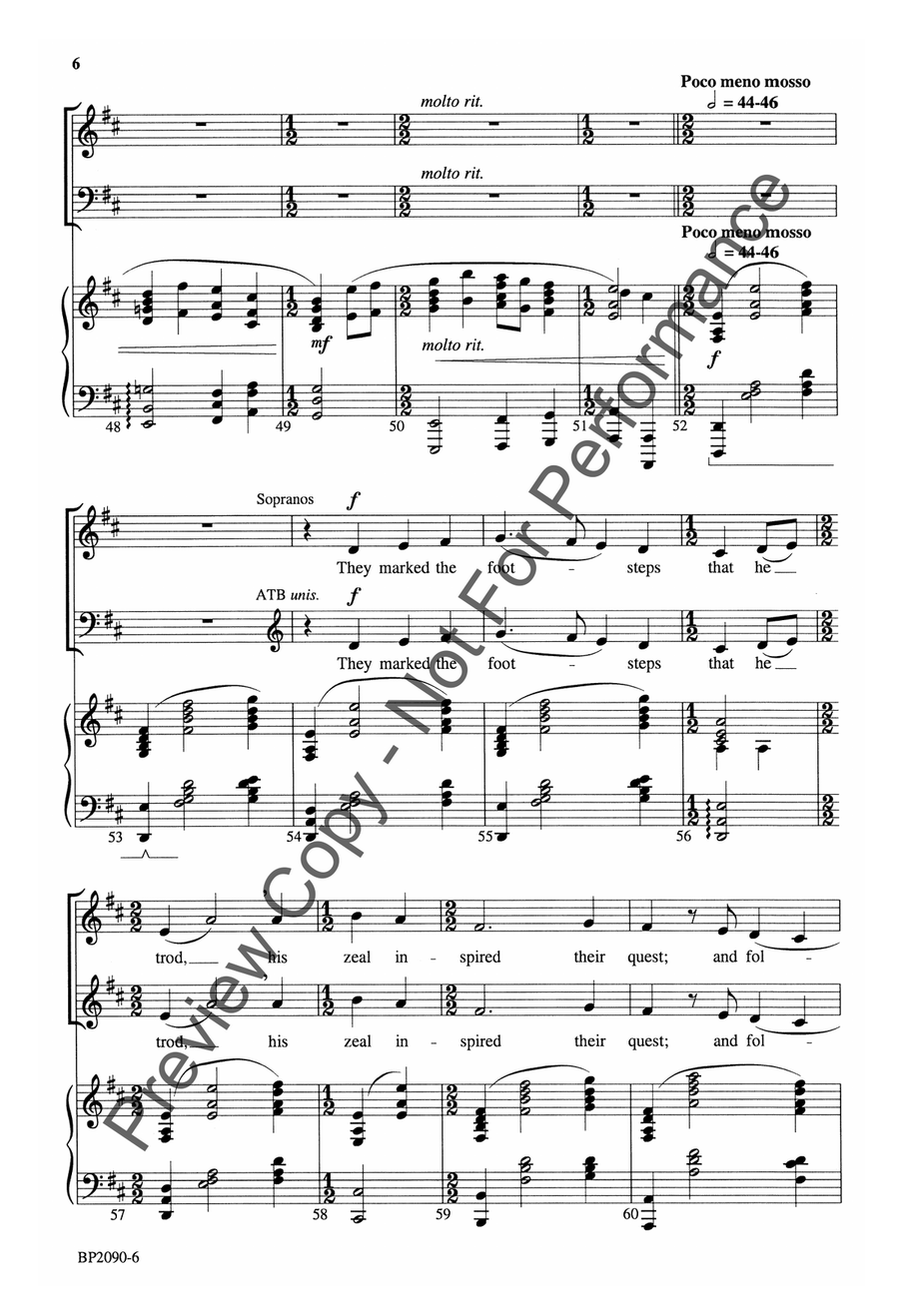 Give Us the Wings of Faith to Rise 4-Part scores gallery preview page 6