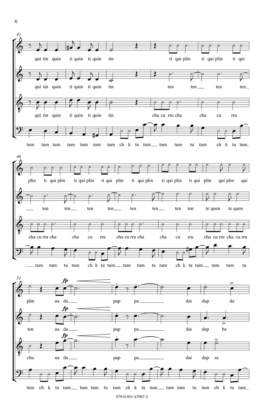 Fiesta (No. 1 From Visiones Dellano) 4-Part scores gallery preview page 4