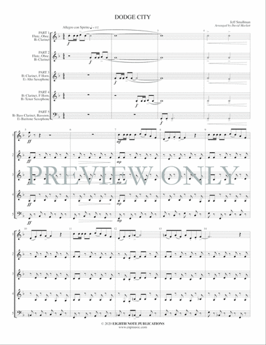 Dodge City Woodwind Ensemble scores gallery preview page 3
