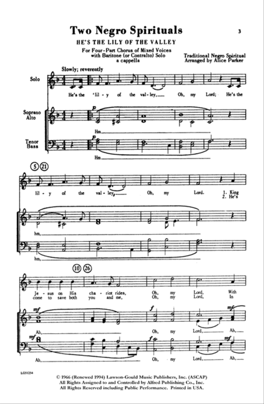 Two Negro Spirituals 4-Part scores gallery preview page 8