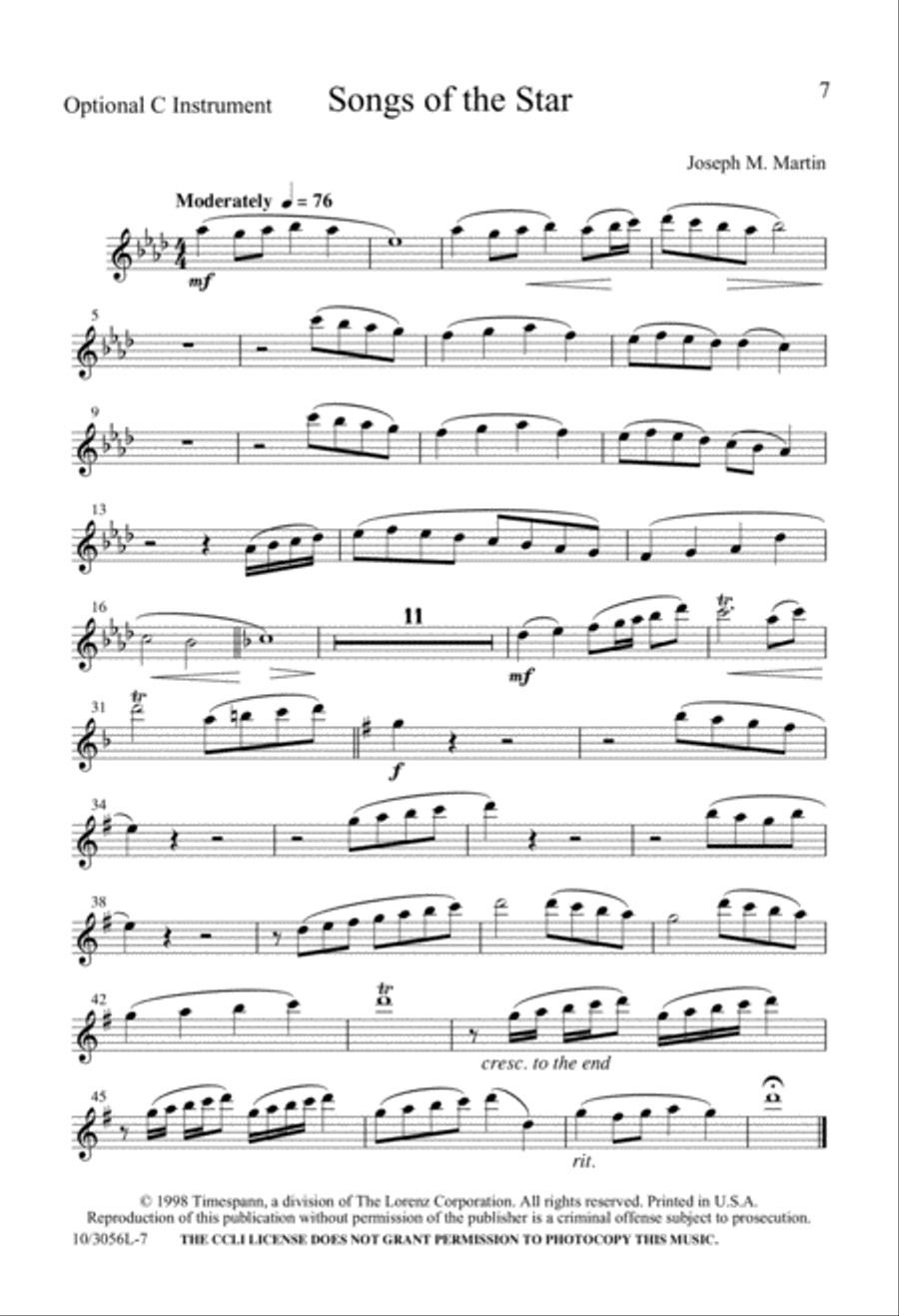 Songs of the Star 3-Part scores gallery preview page 7