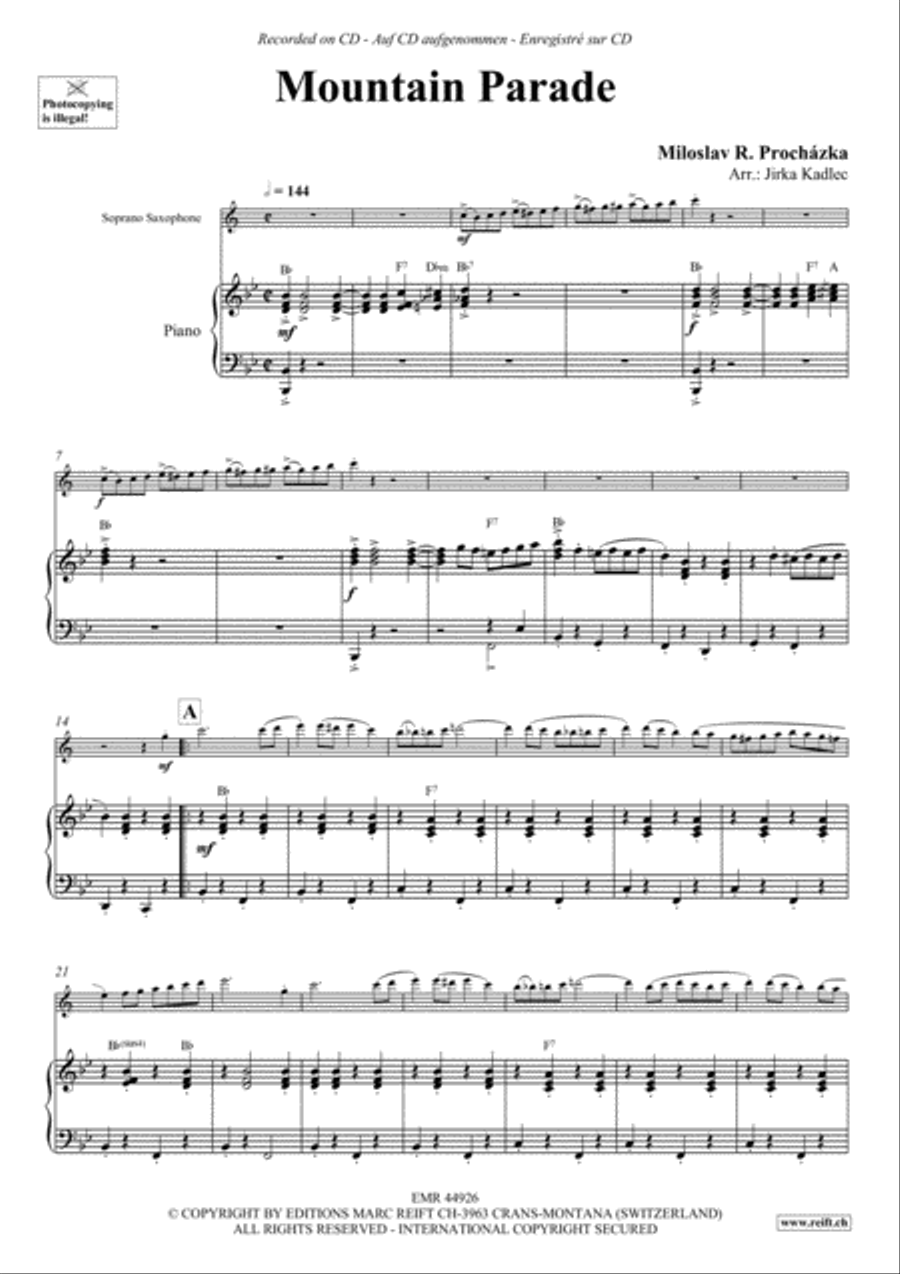 Mountain Parade Soprano Saxophone scores gallery preview page 4