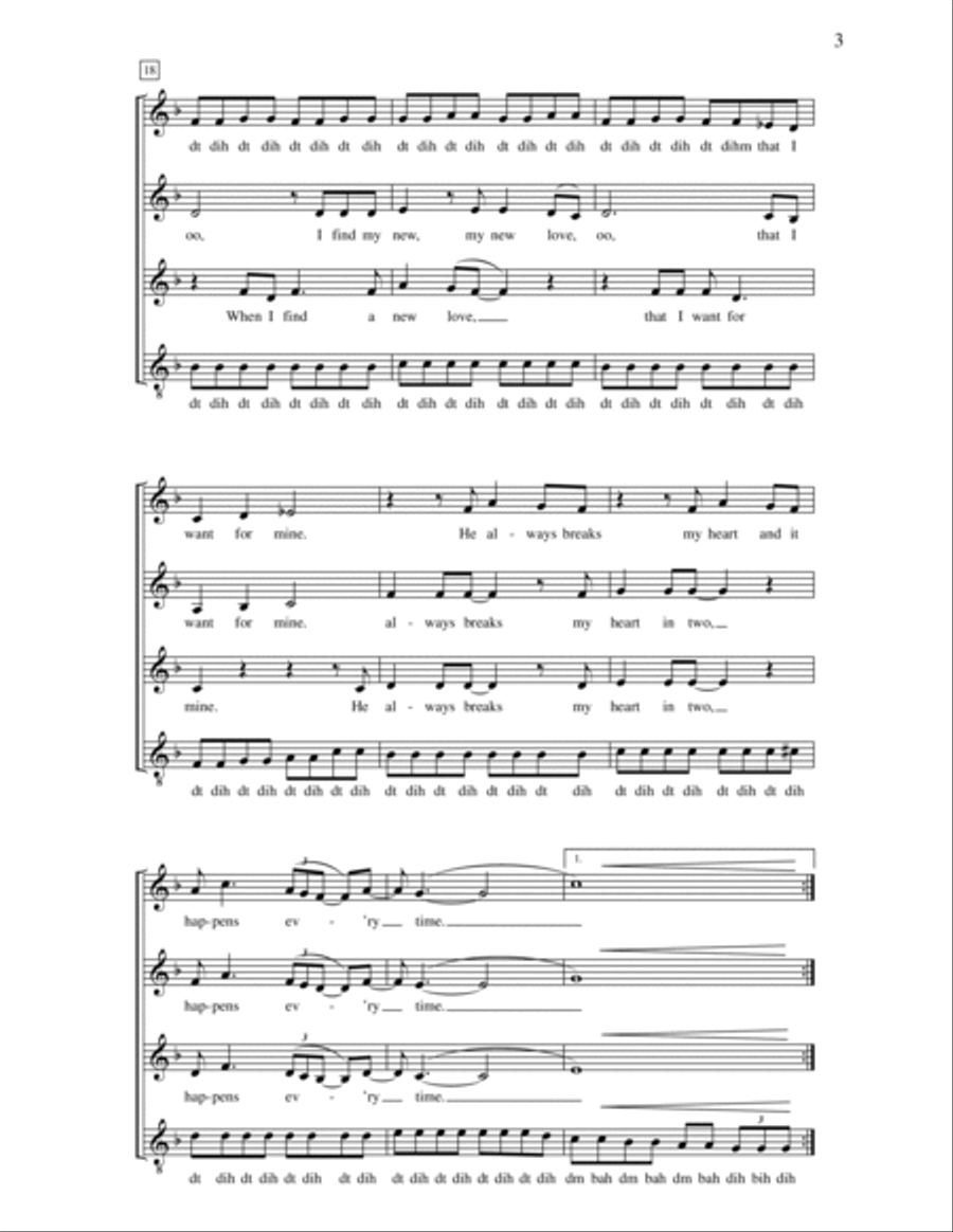 When Will I Be Loved When Will I Be Loved SSAA scores gallery preview page 3