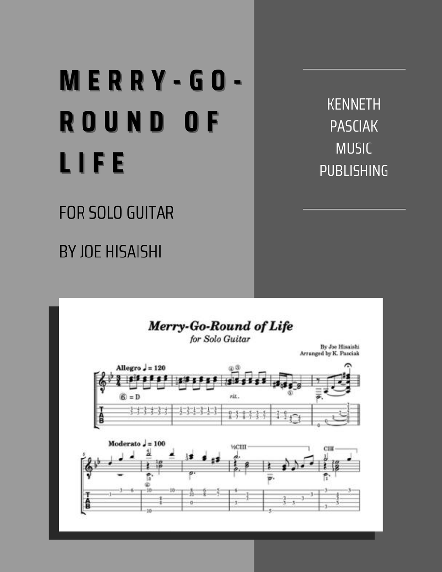 Merry-go-round Of Life Acoustic Guitar scores gallery preview page 1