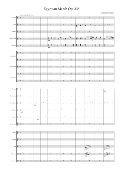 Egyptian March Op. 335 for Orchestra
