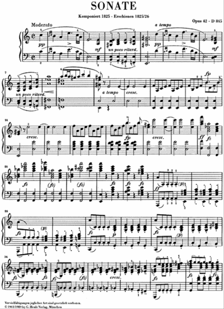 Piano Sonata A minor Op. 42 D 845 Piano Solo scores gallery preview page 2
