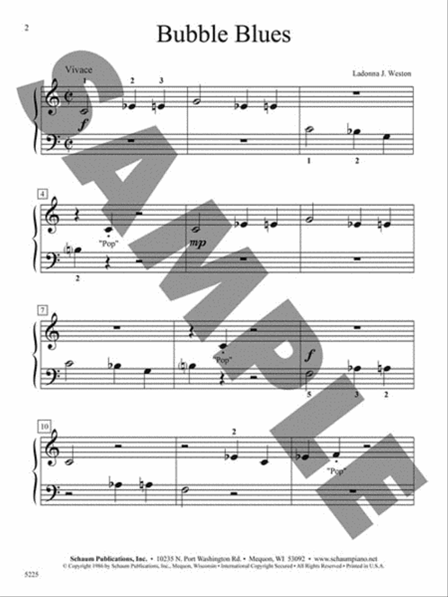 Bubble Blues Piano Method scores gallery preview page 2