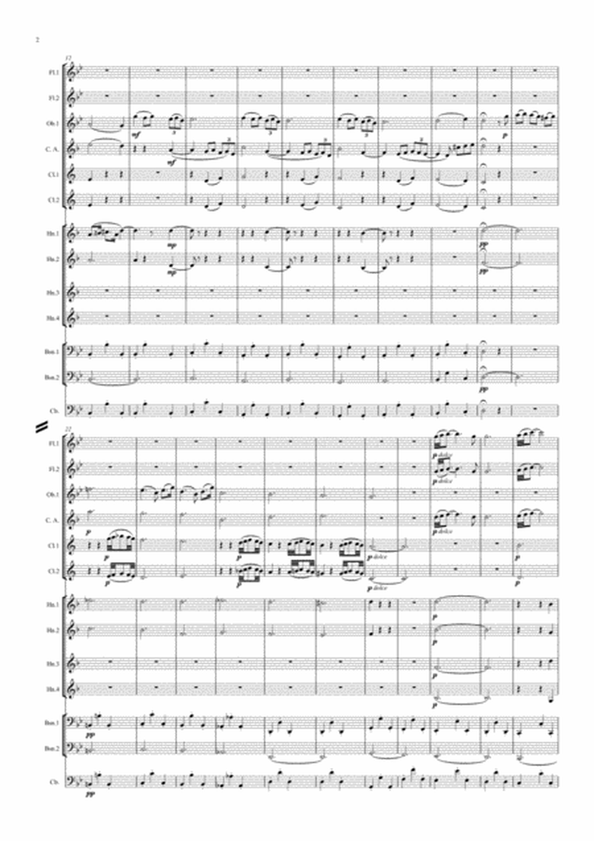 Albinoni: Adagio in G minor - symphonic wind duodectet/bass image number null
