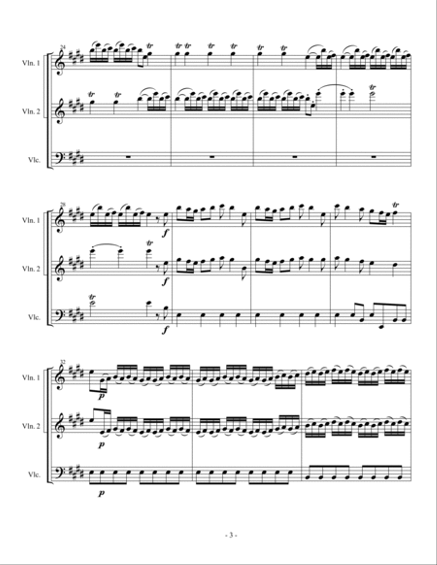 Spring From The Four Seasons (arranged for String Trio) String Trio scores gallery preview page 4