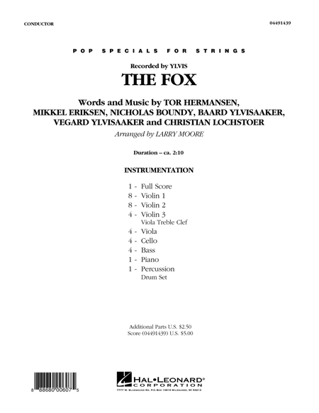 The Fox (What Does the Fox Say?) (arr. Larry Moore) - Conductor Score (Full Score)