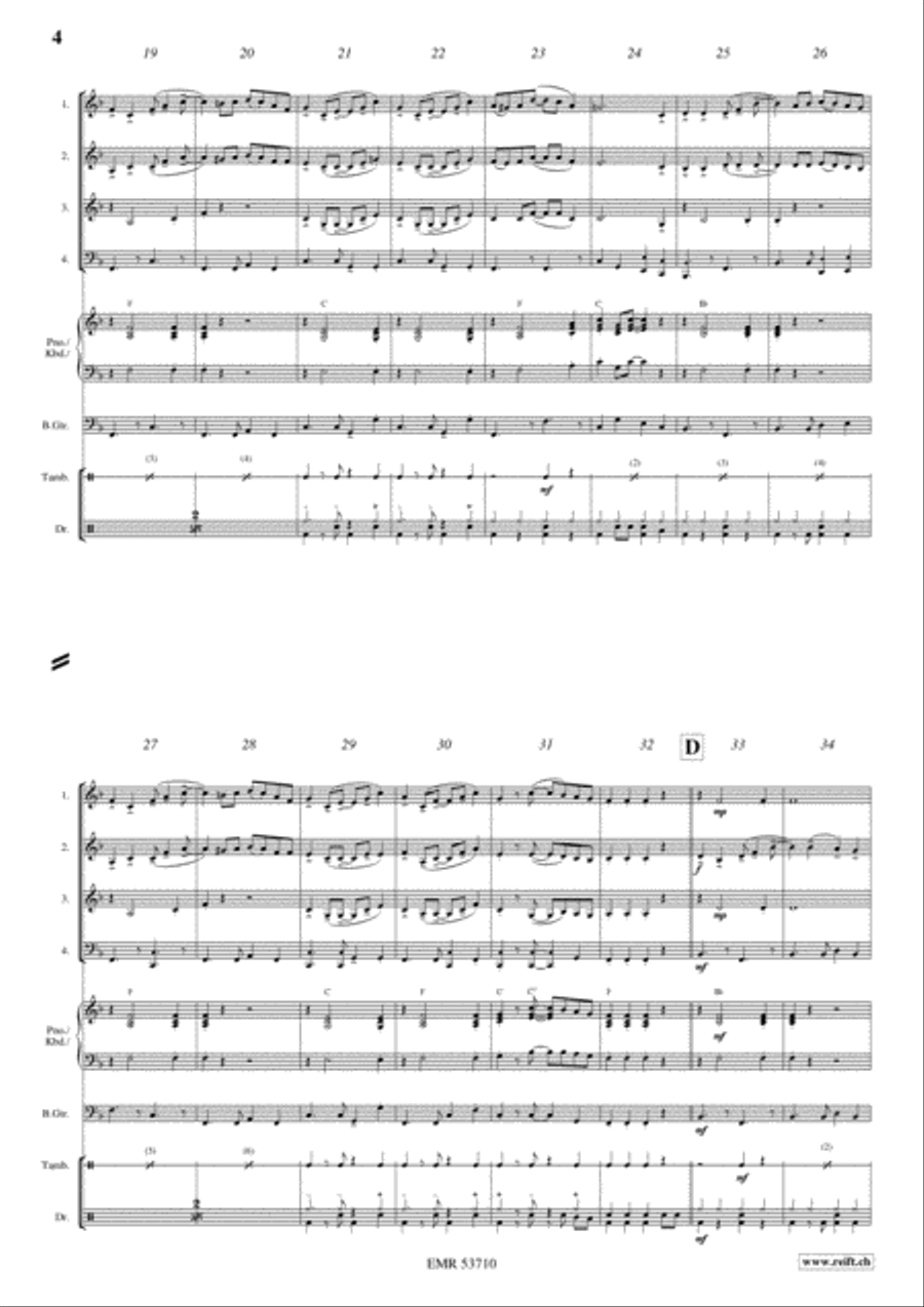 Bayerischer Defiliermarsch Brass Quartet scores gallery preview page 4