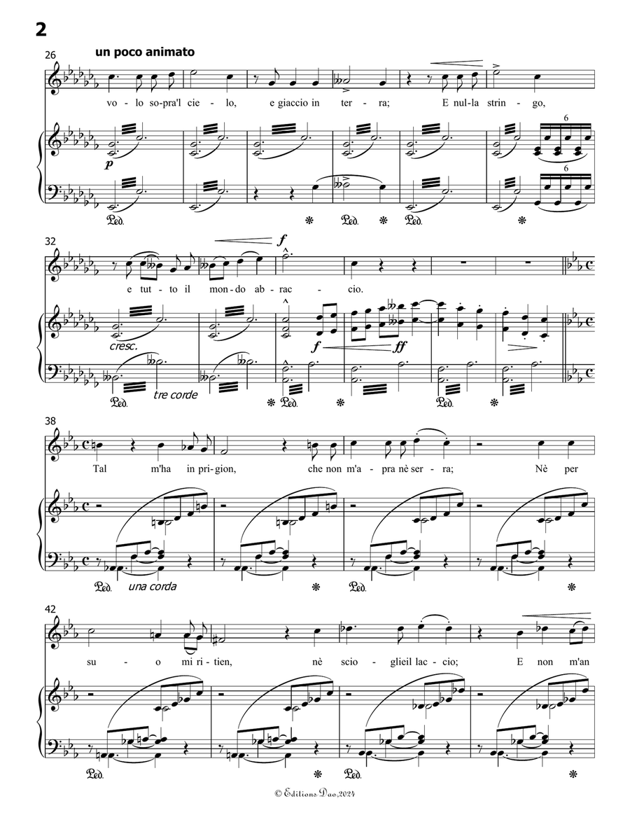 Pace non trovo, by Liszt, S.270 No.2, in e minor Voice scores gallery preview page 4