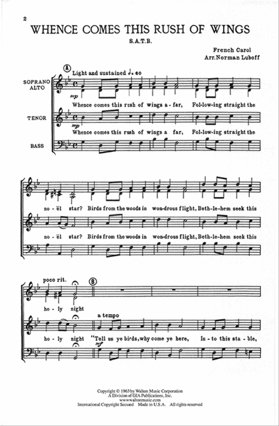 Whence Comes this Rush of Wings Divisi scores gallery preview page 2
