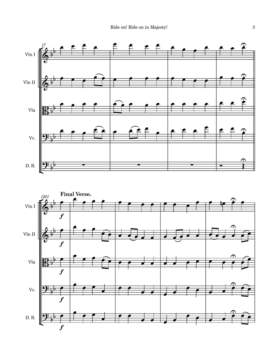 Ride on! Ride on in Majesty! String Orchestra scores gallery preview page 5