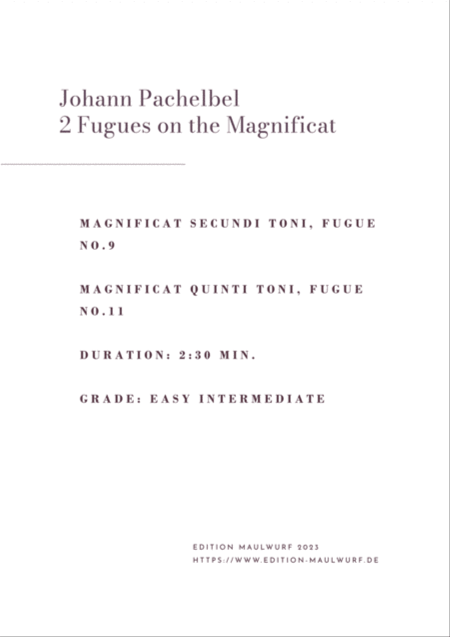 2 Fugues on the Magnificat Brass Quartet scores gallery preview page 2