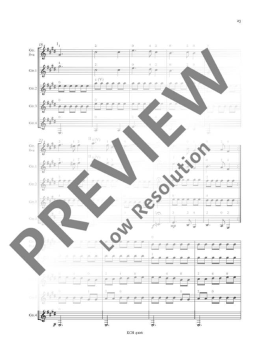 Stille Nacht Guitar Ensemble scores gallery preview page 3