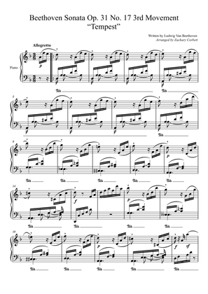 Sonata Op. 31 No. 17 3rd Movement Tempest