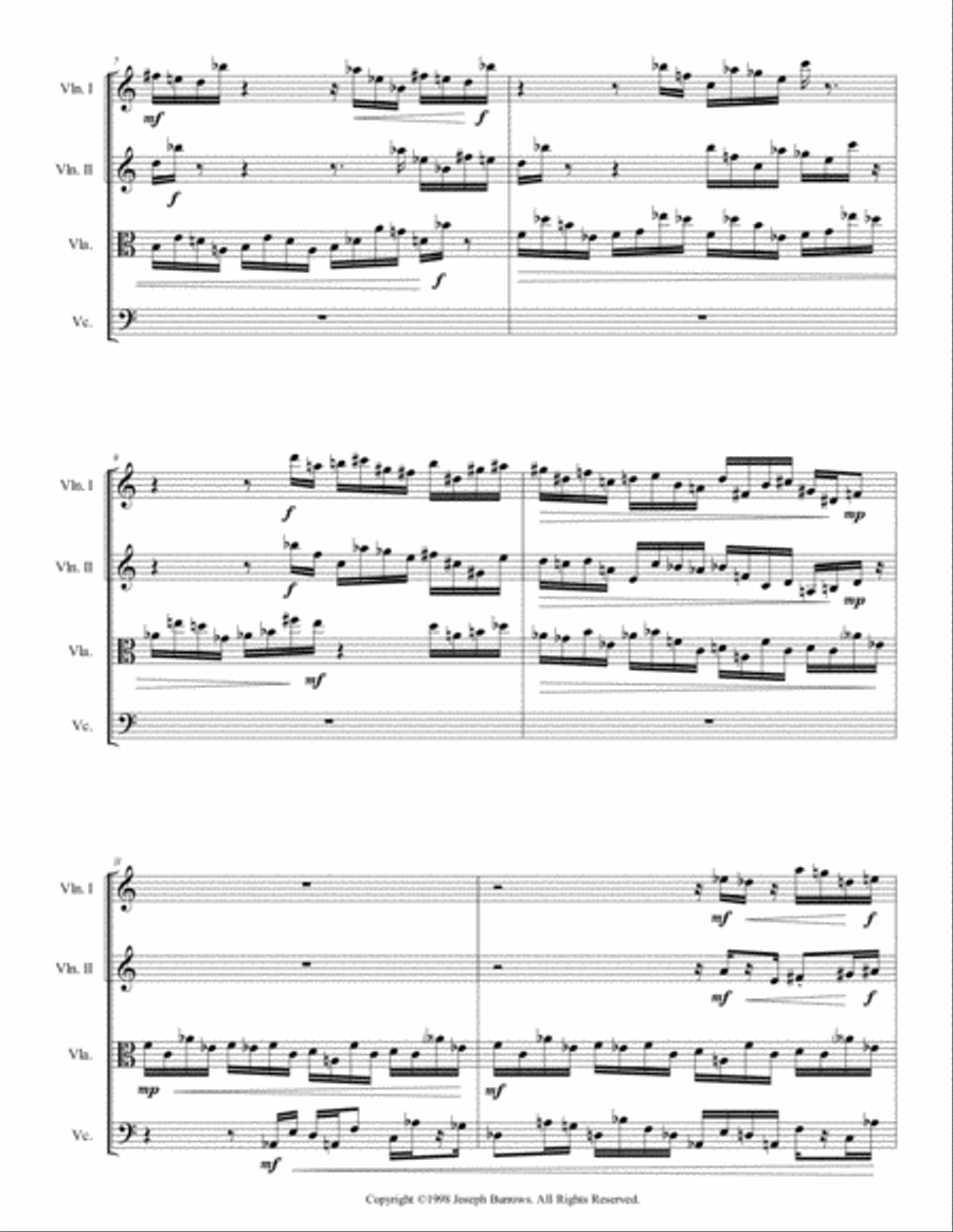 Scherzo for String Quartet by Joseph Burrows String Quartet scores gallery preview page 2