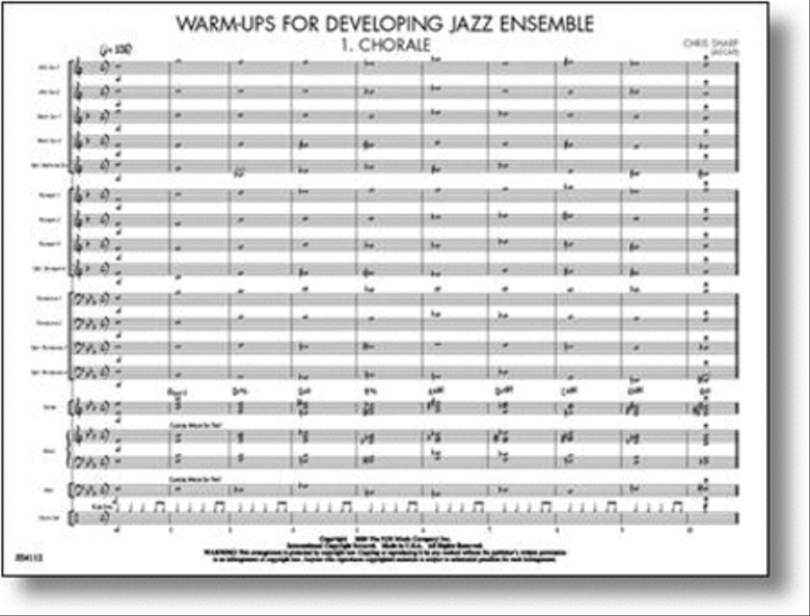Warm-Ups for Developing Jazz Ensemble Concert Band scores gallery preview page 1