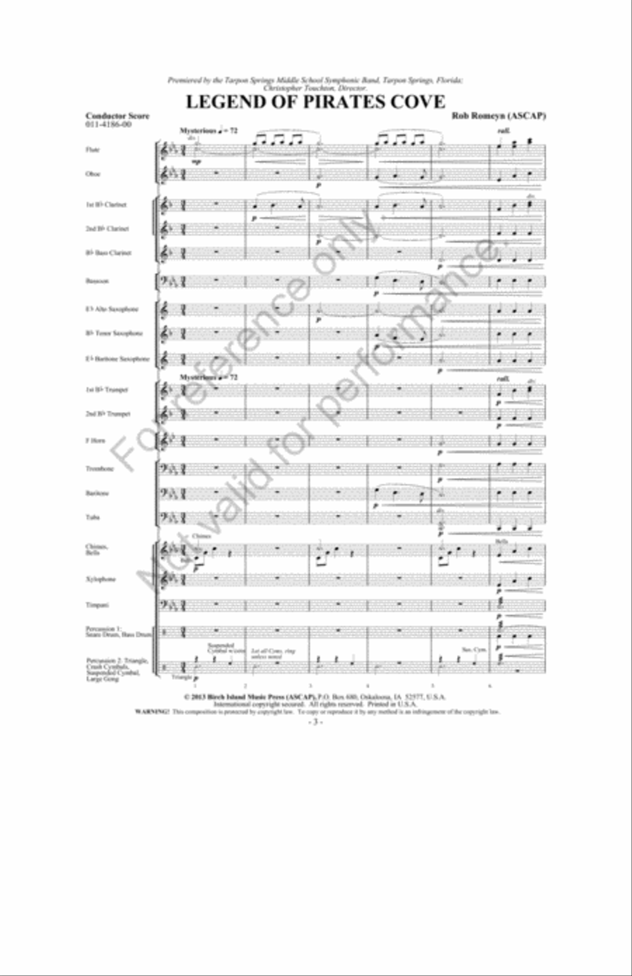 Legend of Pirates Cove Concert Band scores gallery preview page 2