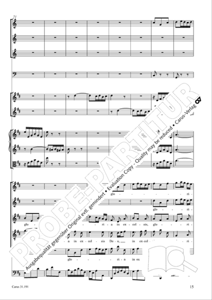 Gloria in excelsis Deo SSATB scores gallery preview page 15