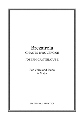 Book cover for Brezairola - Chants D'Auvergne (A Major)