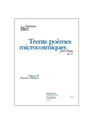 Book cover for Trente Poemes Microcosmiques, Op. 41 Volume Ii (preparatoire/elementaire)