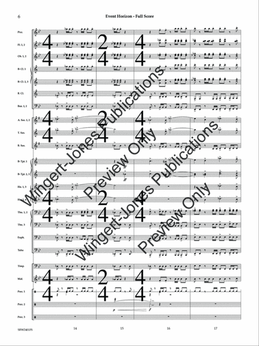 Event Horizon (Score) Event Horizon (Score) Concert Band scores gallery preview page 7