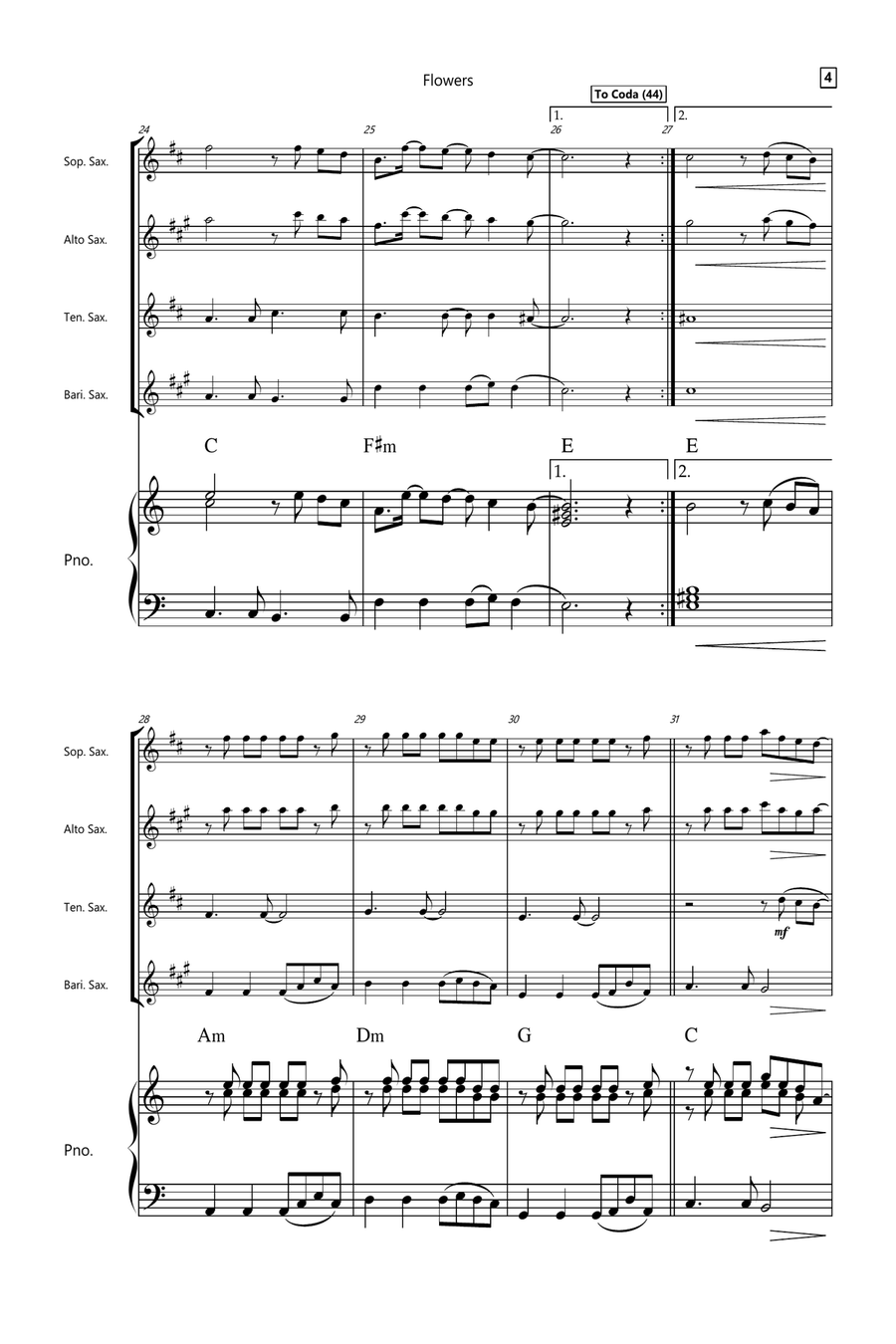 Flowers Small Ensemble scores gallery preview page 4