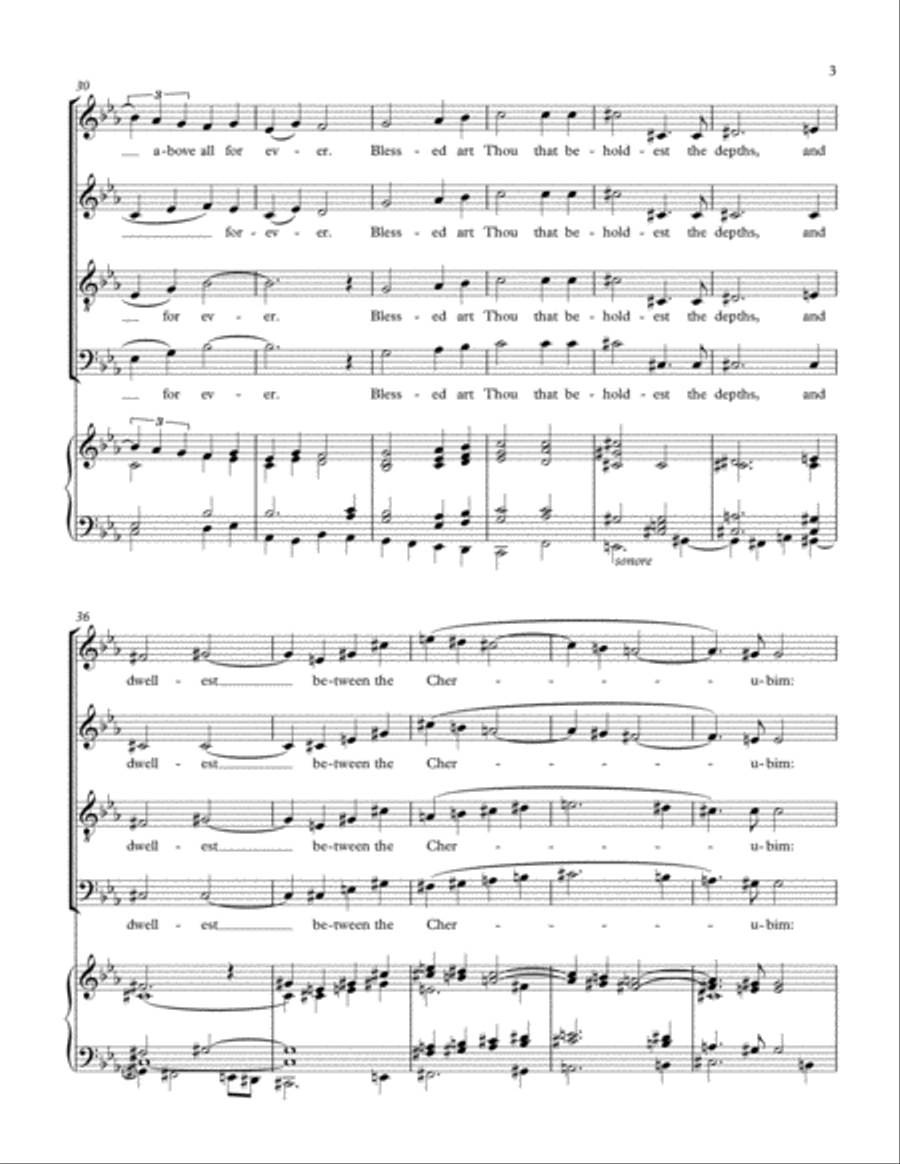Benedictus es, Domine 4-Part scores gallery preview page 4