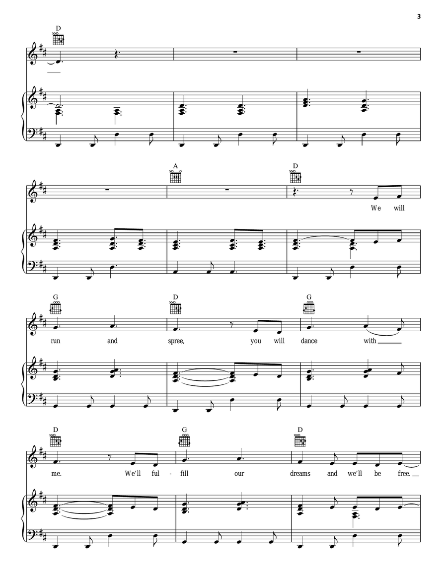 Learn Me Right Piano, Vocal, Guitar scores gallery preview page 3