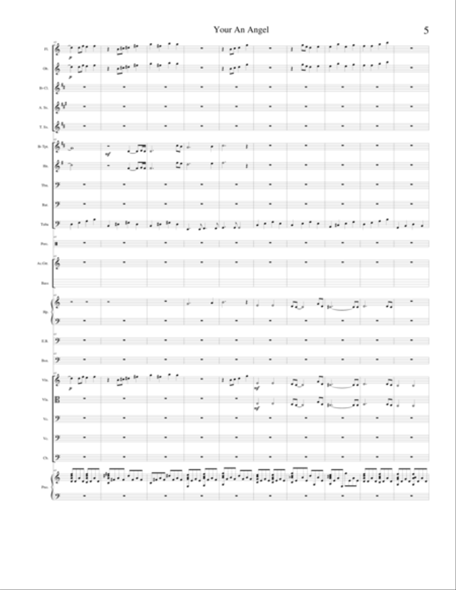 Your An Angel { Orchestra } Concert Band scores gallery preview page 5