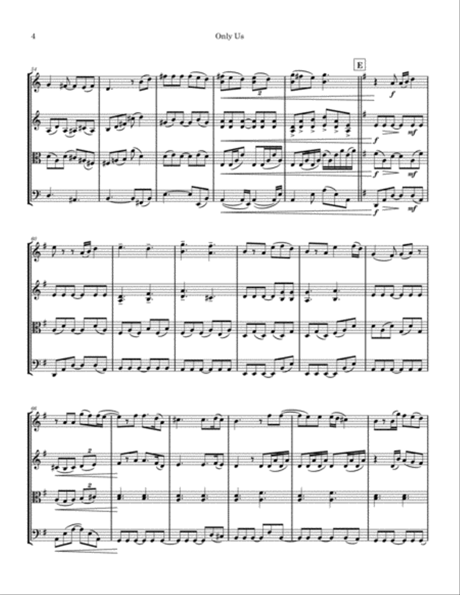 Only Us String Quartet scores gallery preview page 4