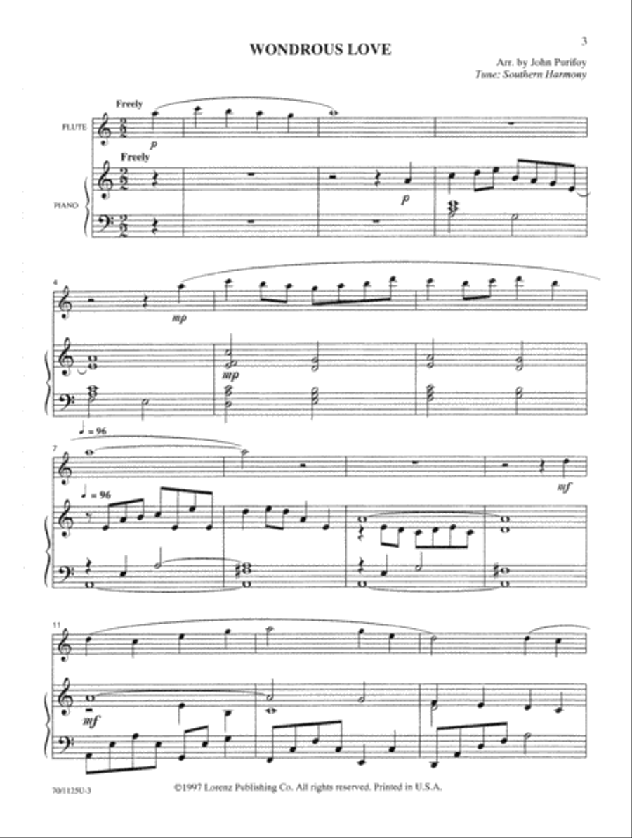 Contemporary Hymn Settings for Flute and Piano Flute Solo scores gallery preview page 3