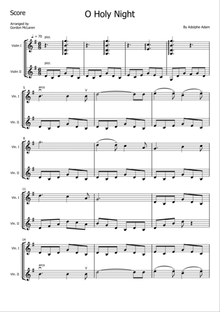 O Holy Night O Holy Night String Duet scores gallery preview page 2