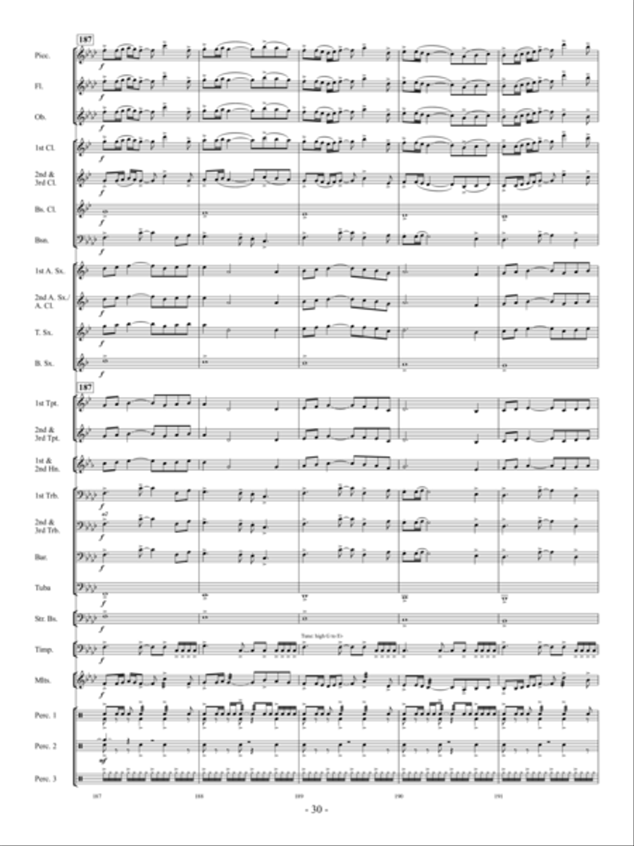 Legend of the Ancient Hero Concert Band scores gallery preview page 29