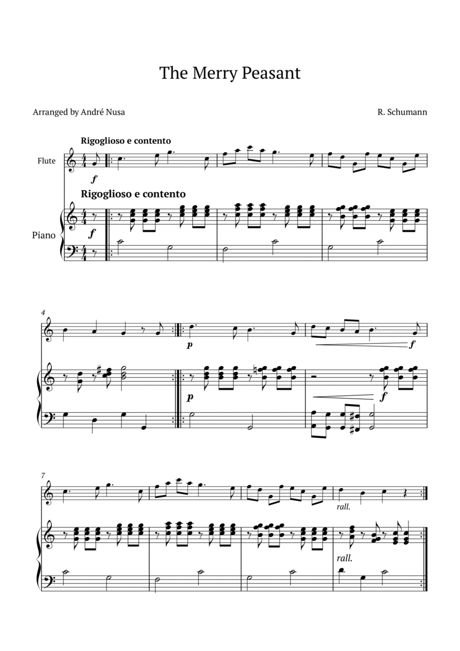 The Merry Peasant The Merry Peasant Chamber Music scores gallery preview page 1